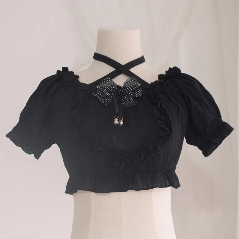 Cropped Ruffled Blouse