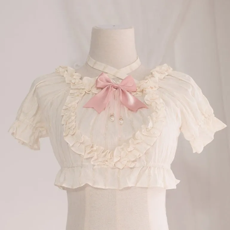 Cropped Ruffled Blouse