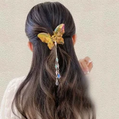 Crystal Butterfly Claw Hair Clip