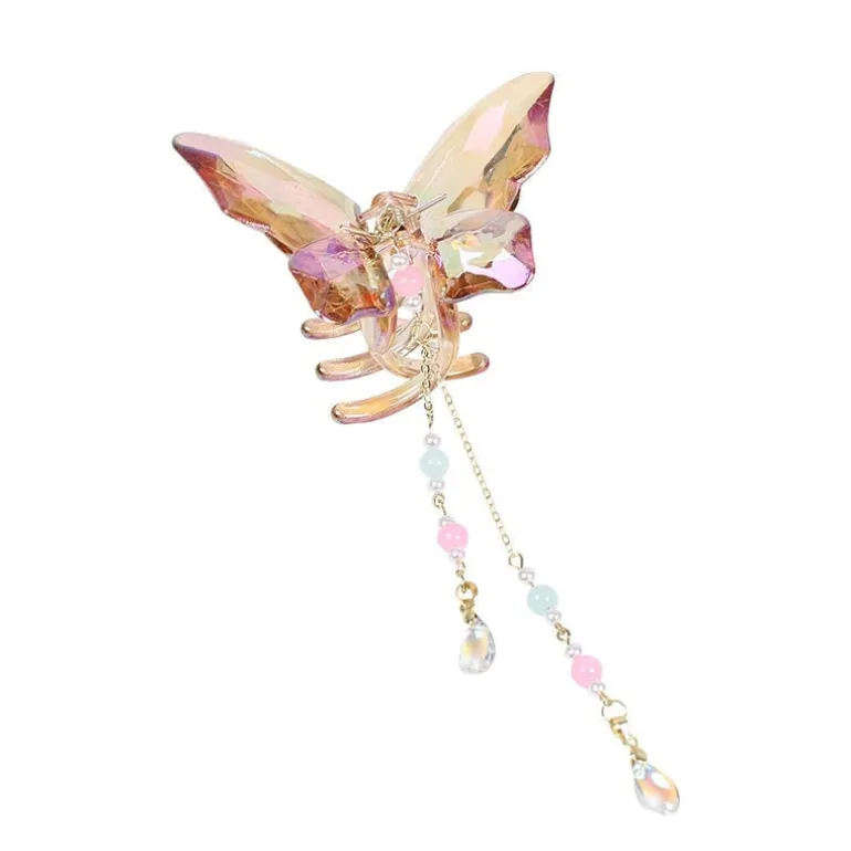 Crystal Butterfly Claw Hair Clip