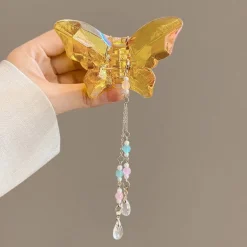 Crystal Butterfly Claw Hair Clip