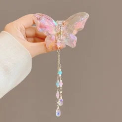 Crystal Butterfly Claw Hair Clip