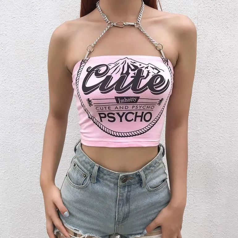 Cute & Psycho Halter Top