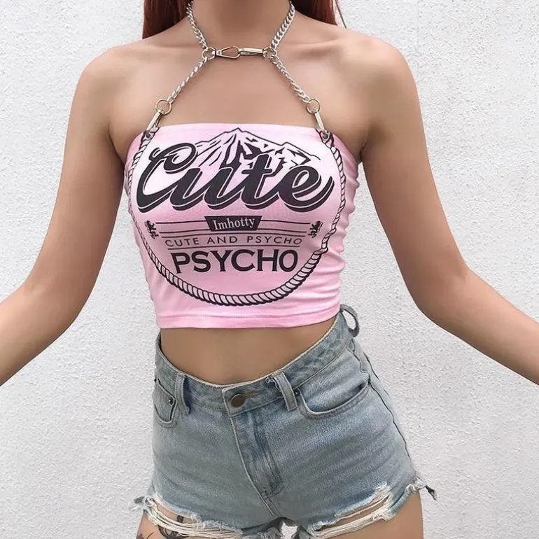 Cute & Psycho Halter Top