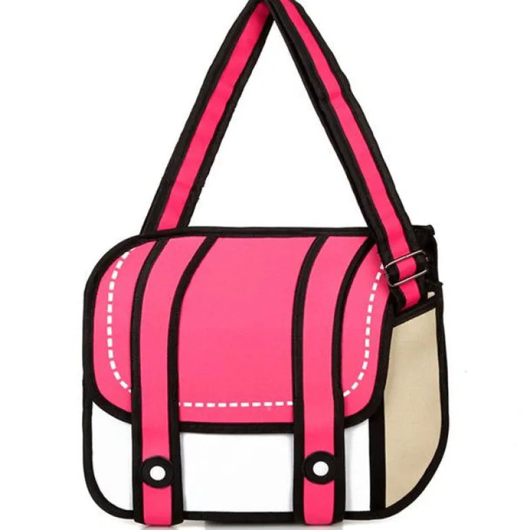 2D Cartoon Messenger Bag