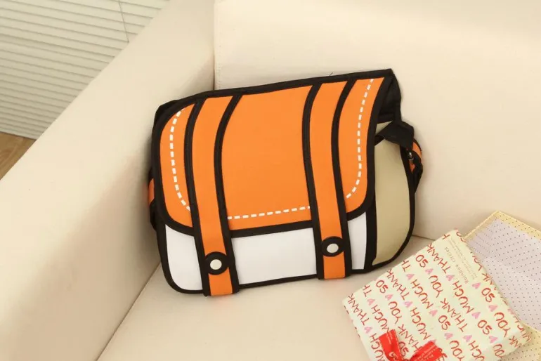 2D Cartoon Messenger Bag