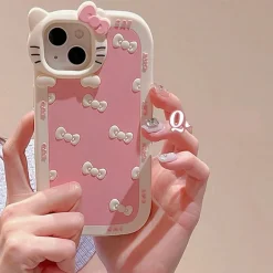 3D Pink Bow iPhone Case