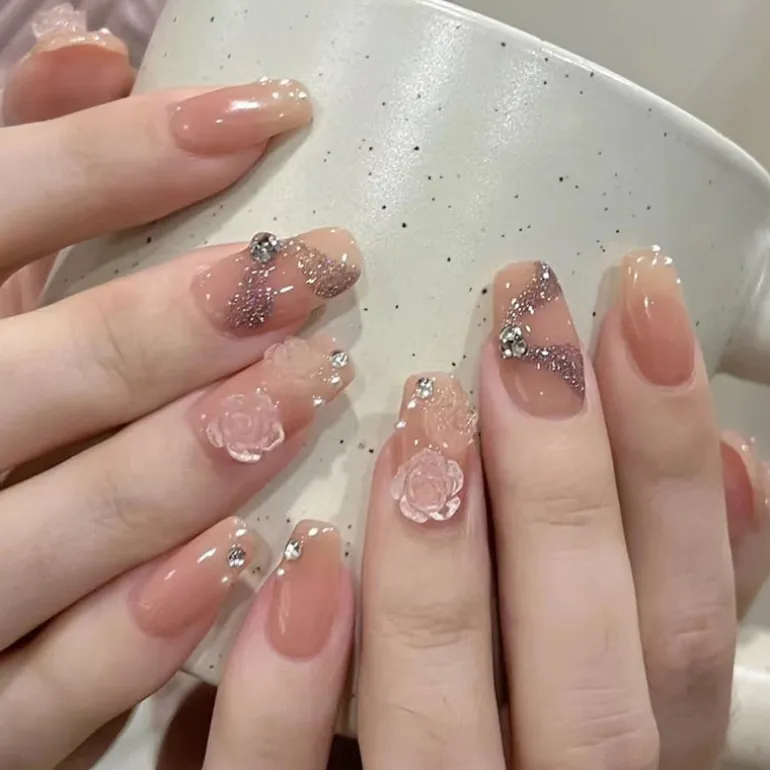 3D Pretty Princess Press On Nails