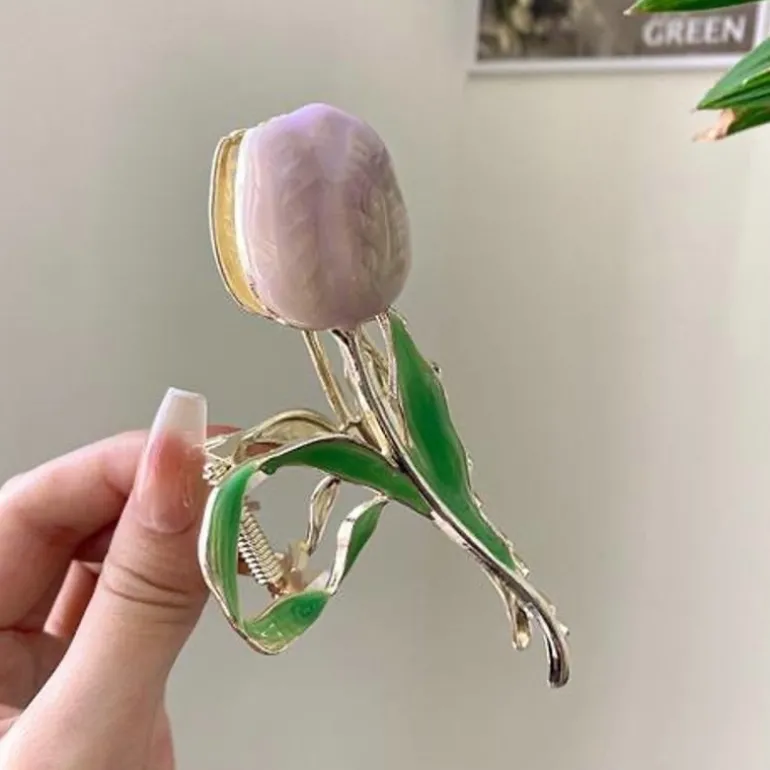 Dainty Floral Hair Claw Clip