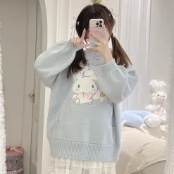 Daisy Puppy Knit Crewneck