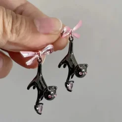 Dangling Kitten Earrings