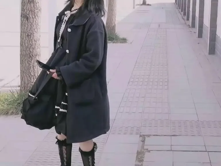 Dark Academia Black Dress