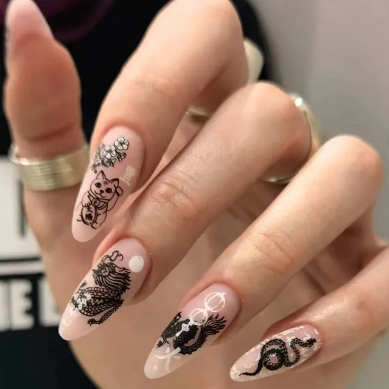 Dark Gothic Press On Nails