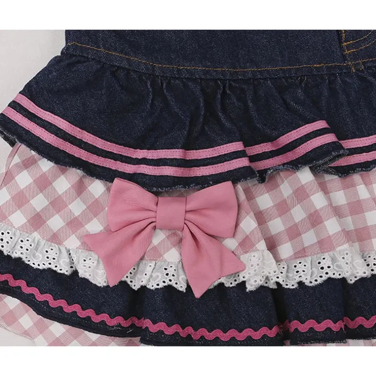 Denim Sweetheart Plaid Miniskirt