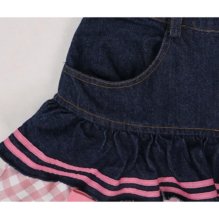 Denim Sweetheart Plaid Miniskirt