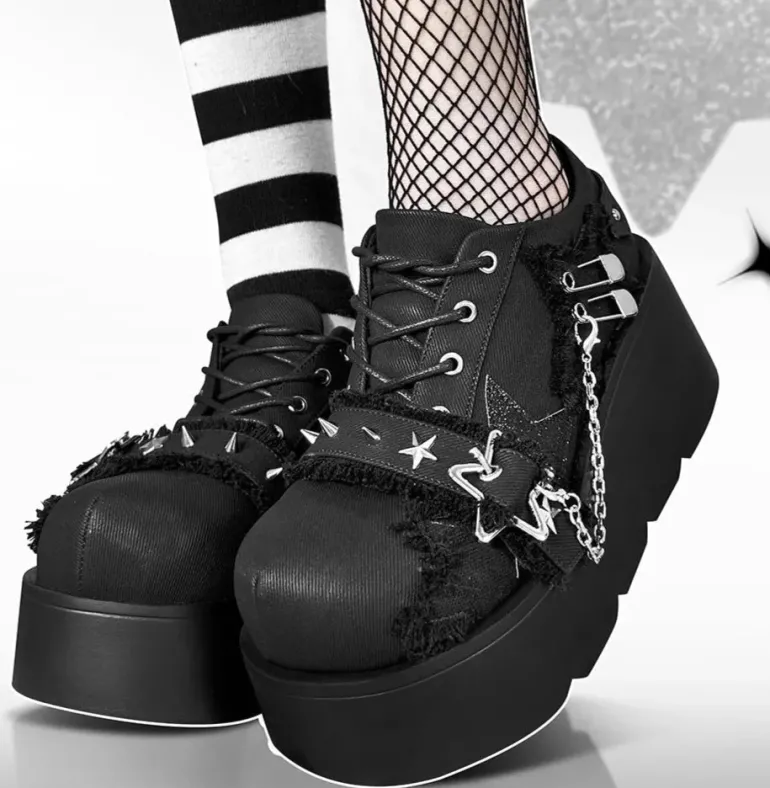 Denim Y2K Platform Mary Jane Shoes