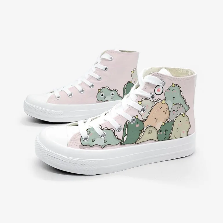 Dinosaur Pile High Top Sneakers