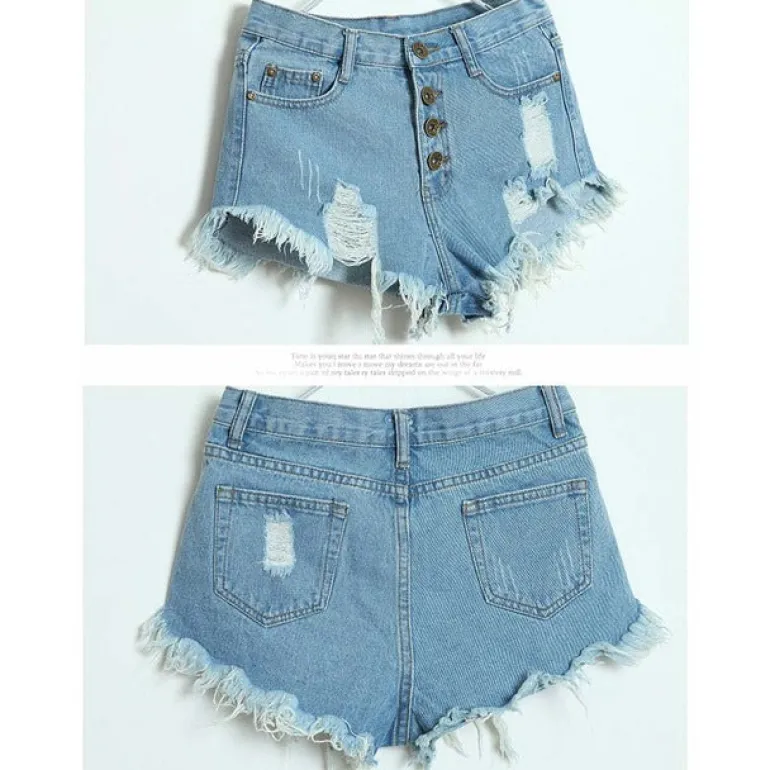 Distressed Jean Shorts