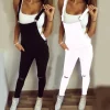 Distressed Long Overalls