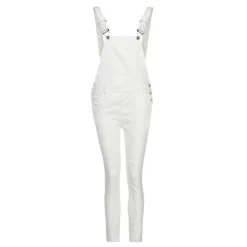 Distressed Long Overalls