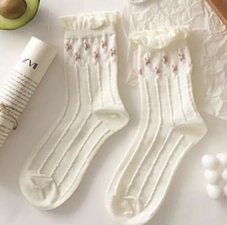 Dollette Floral Lace Socks