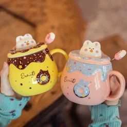 Donut Cat Ceramic Mug