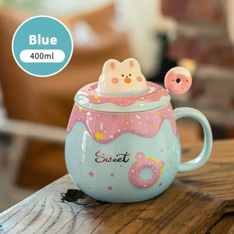 Donut Cat Ceramic Mug