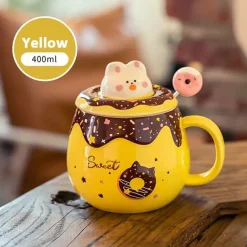 Donut Cat Ceramic Mug