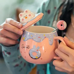 Donut Cat Ceramic Mug
