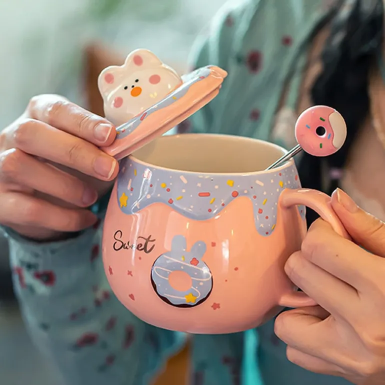 Donut Cat Ceramic Mug
