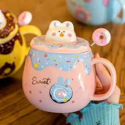 Donut Cat Ceramic Mug