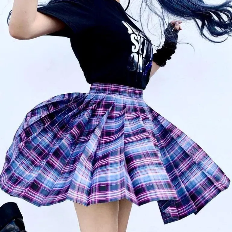 Electric Plaid Skirt (17 Colors)