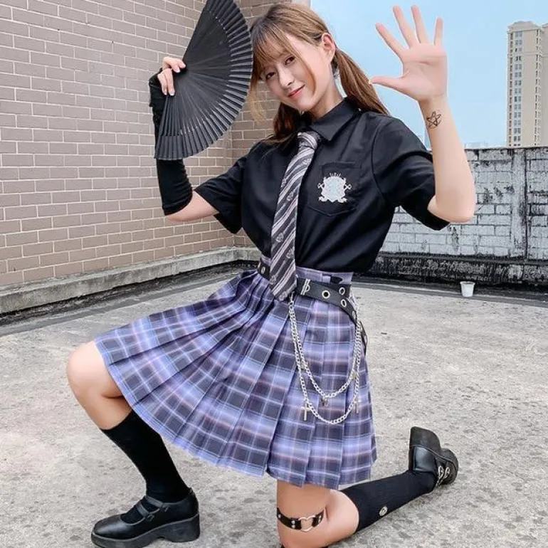 Electric Plaid Skirt (17 Colors)