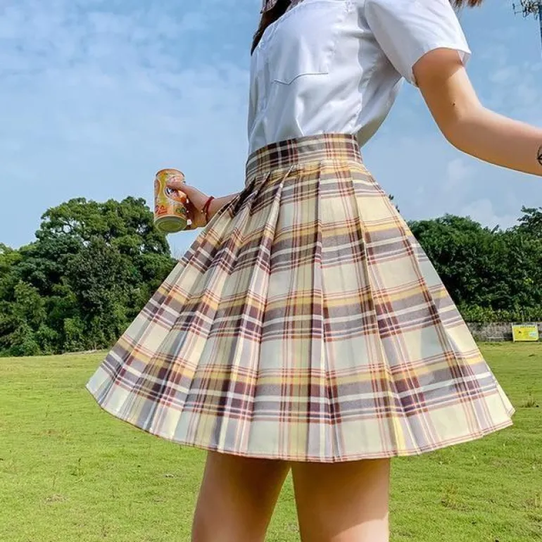 Electric Plaid Skirt (17 Colors)