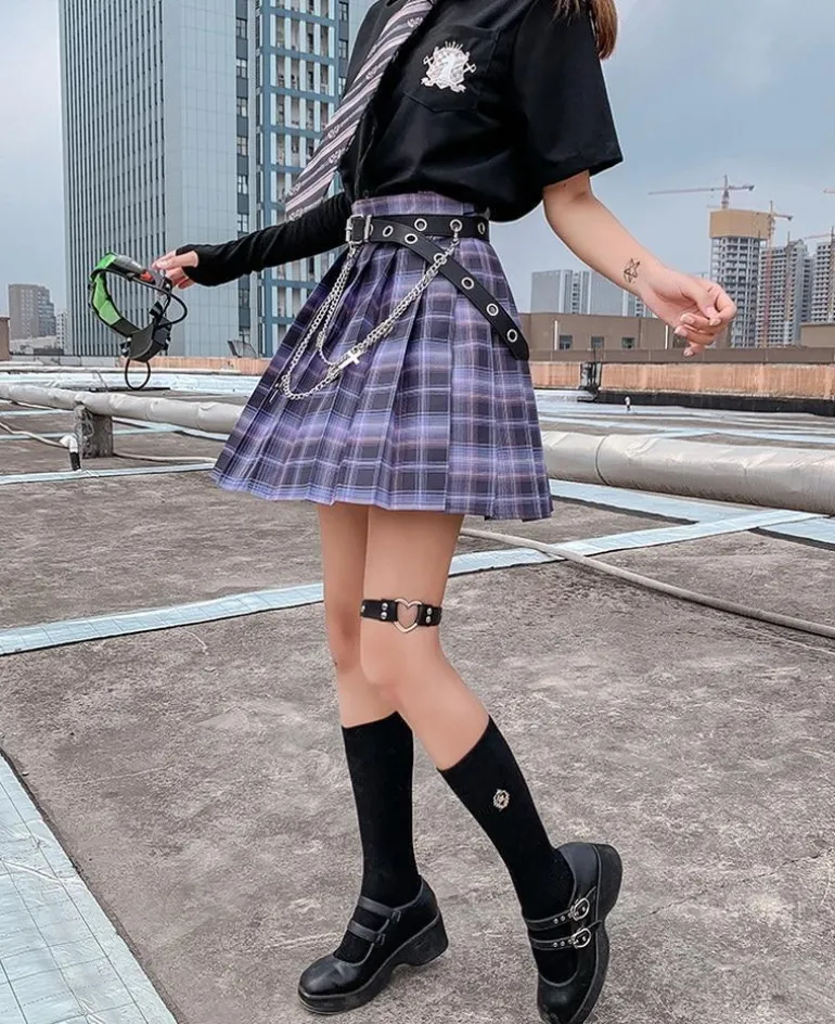 Electric Plaid Skirt (17 Colors)
