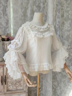 Elegant Victorian Ruffled Blouse