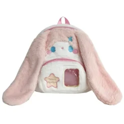 Floppy Bunny Ear Plush Book Bag