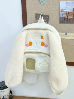 Floppy Bunny Ear Plush Book Bag