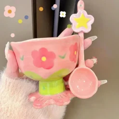 Floral Ceramic Dessert Bowl