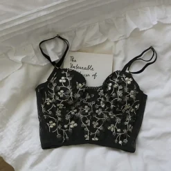 Floral Embroidered Bustier