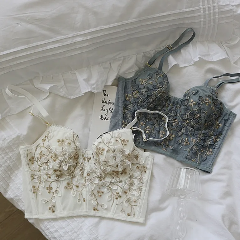 Floral Embroidered Bustier