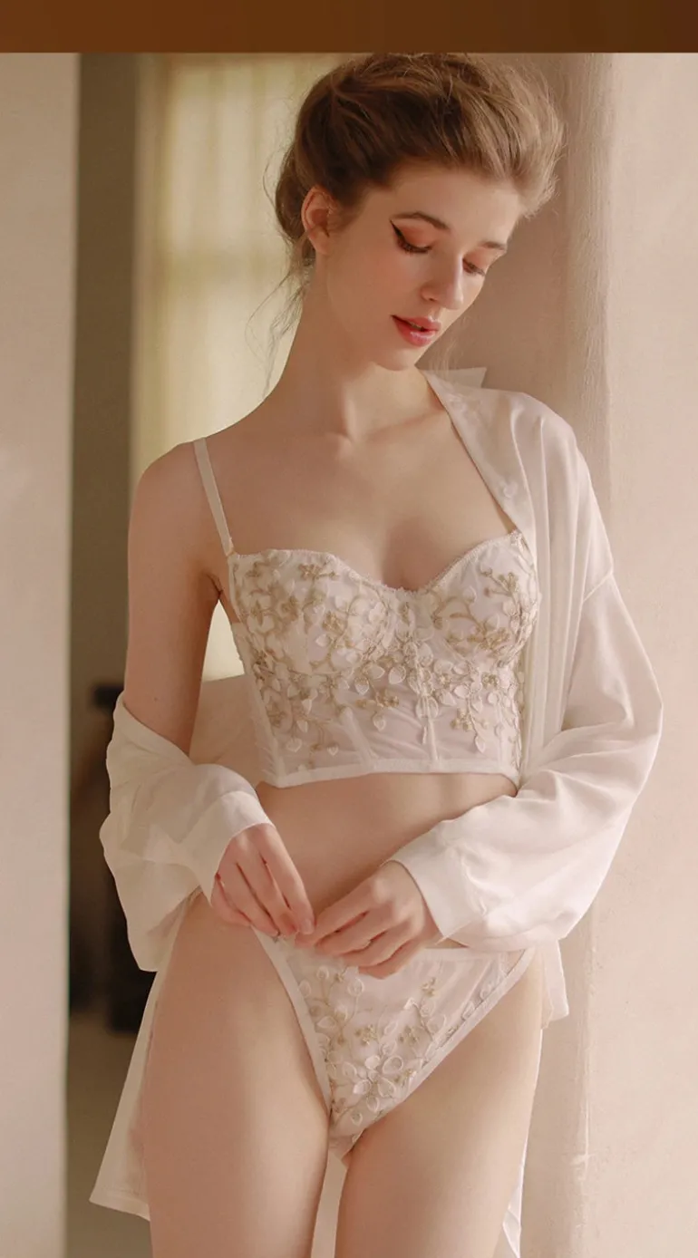 Floral Embroidered Bustier
