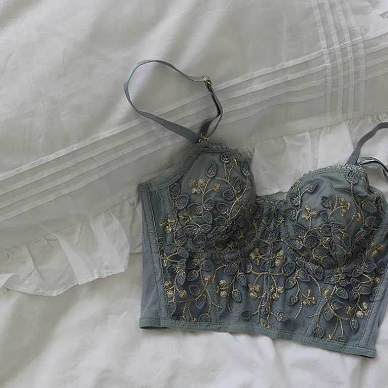 Floral Embroidered Bustier