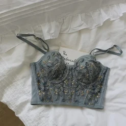 Floral Embroidered Bustier