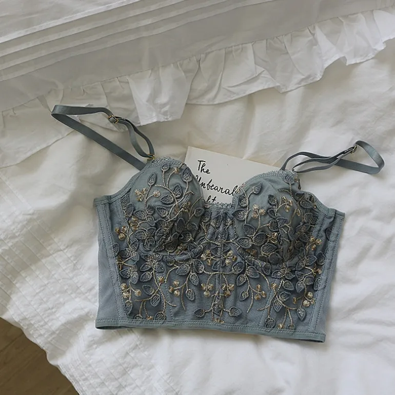 Floral Embroidered Bustier