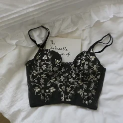 Floral Embroidered Bustier