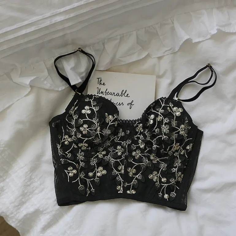 Floral Embroidered Bustier