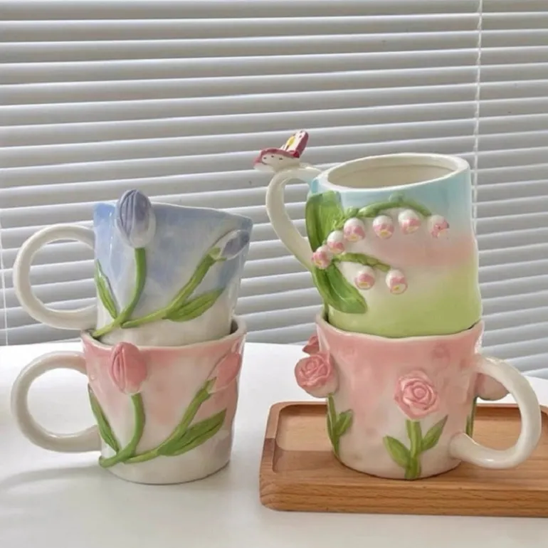Floral Handpainted Mugs