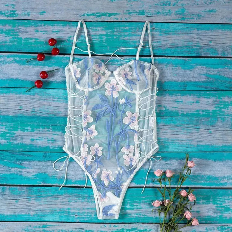 Floral Mesh Bodysuit