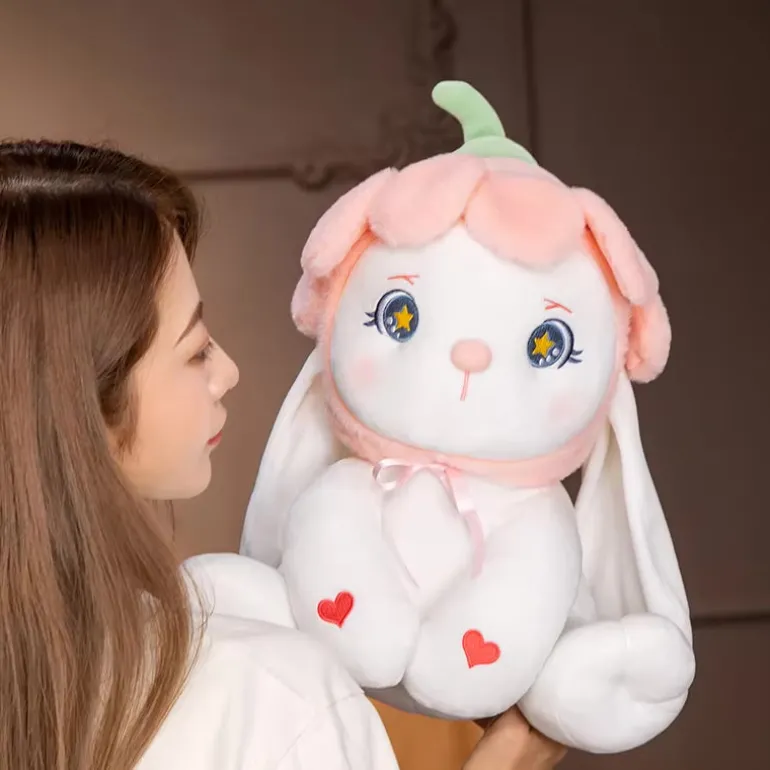 Flower Bonnet Bunny Plush